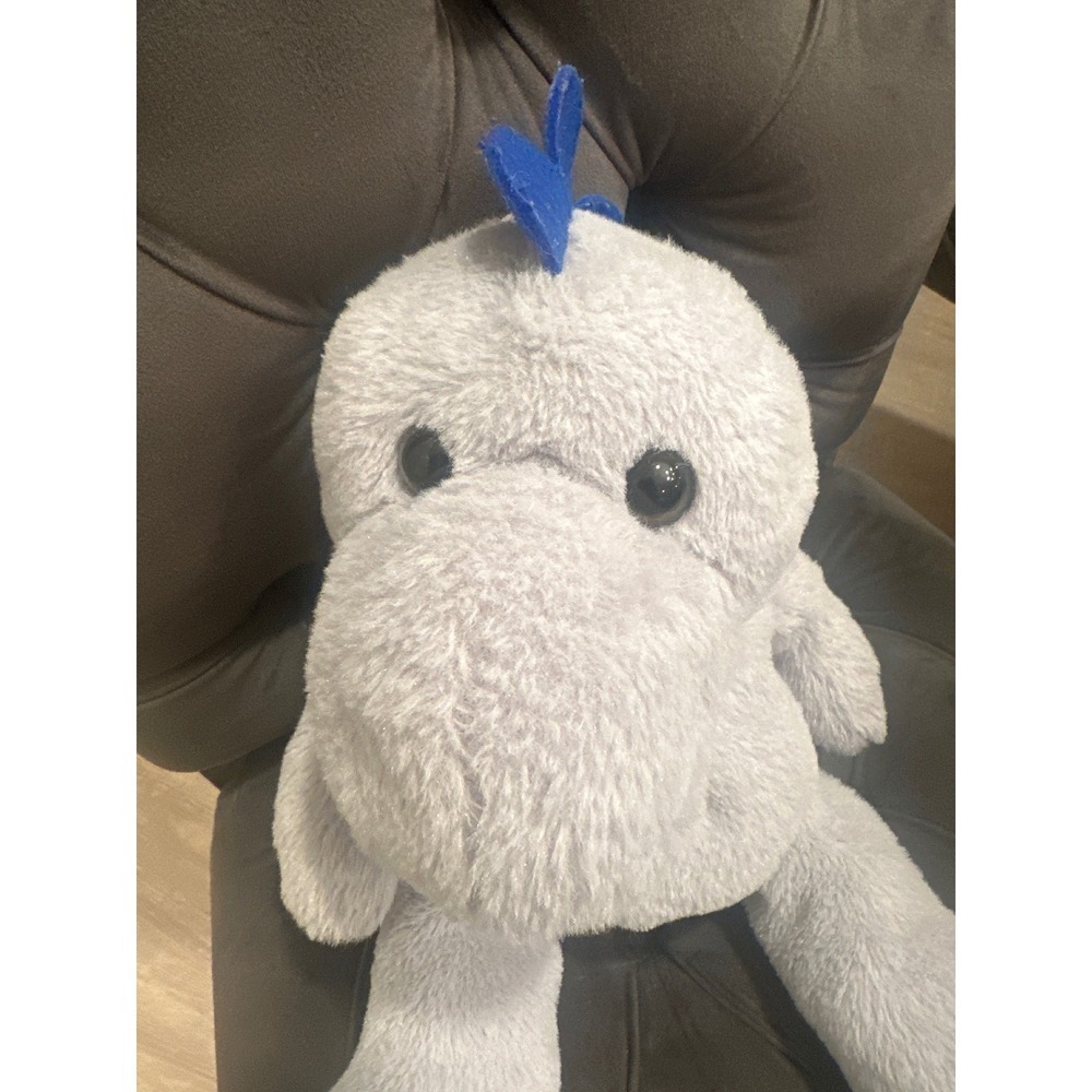 Homer best Gray Dinosaur Plush Toy Stuffed Animal Blue very soft Kids 10" - Picture 2 of 5